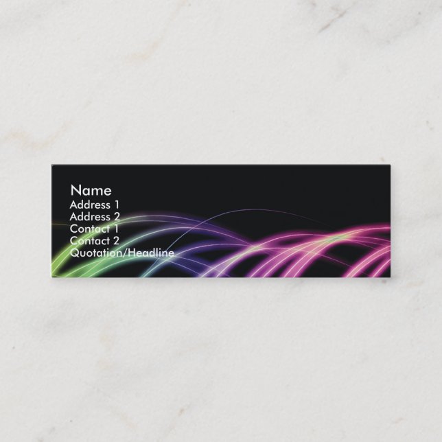 Wavy lines business card template (Front)