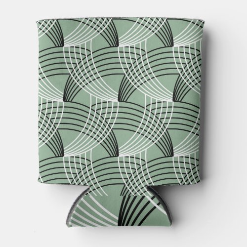 Wavy lines geometric vintage pattern can cooler