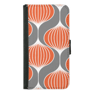 Wavy lines: geometric vintage pattern. samsung galaxy s5 wallet case