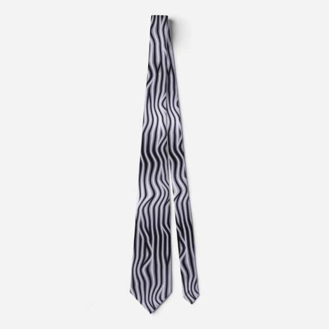 Wavy lines neck tie (Front)