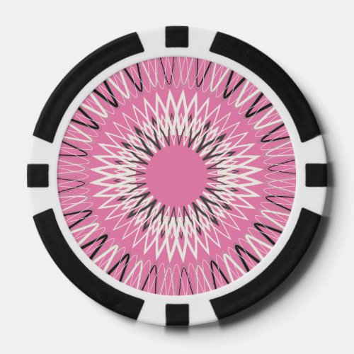 Wavy Lines pink Poker Chips