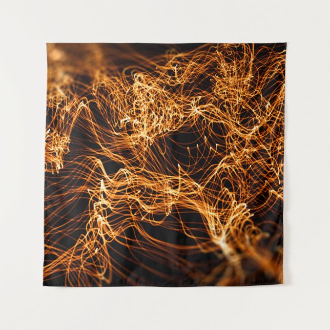 Wavy lines, round particles, string theory. tapestry (Front)