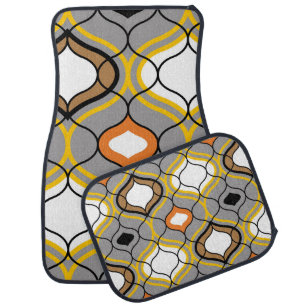 Wavy lines, seamless geometric pattern. car floor mat