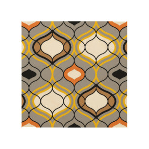 Wavy lines, seamless geometric pattern. wood wall art