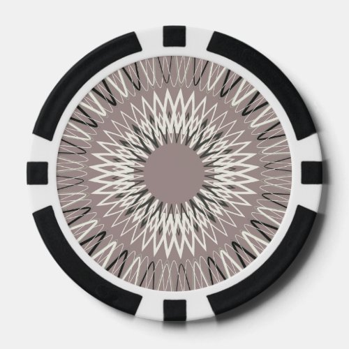 Wavy Lines tan Poker Chips