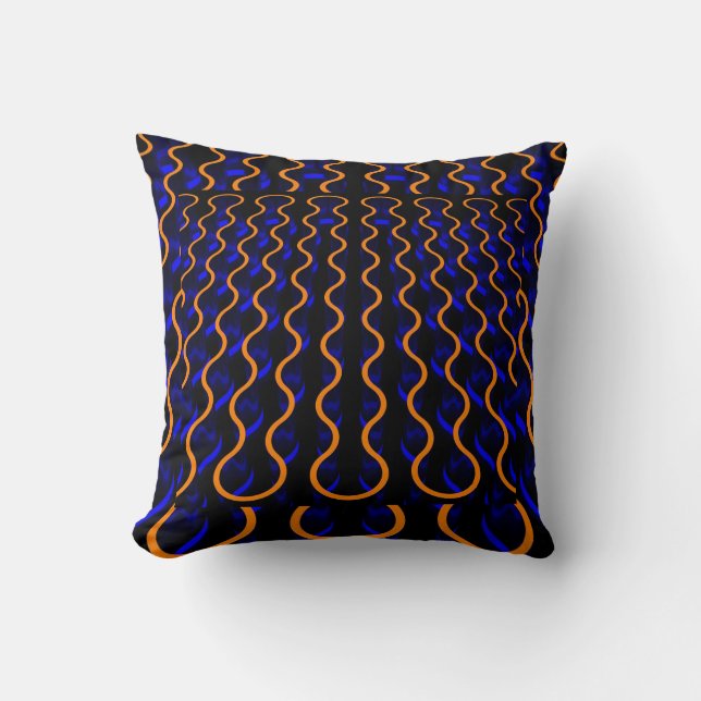 Wavy Lines Throw Pillow (Front)
