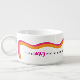 Wavy Lines & Whimsical Quote Bowl