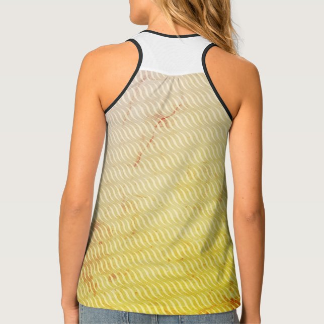Wavy Magical Inclined Blurry Line Seamless Pattern Tank Top (Back)