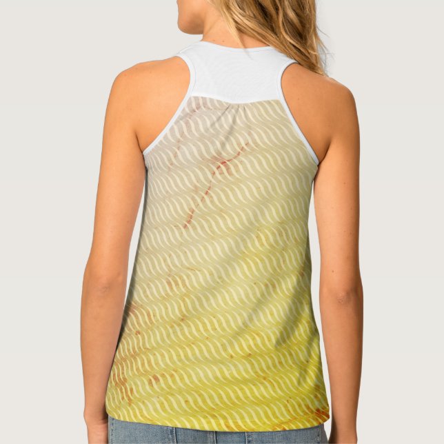 Wavy Magical Inclined Blurry Line Seamless Pattern Tank Top (Back)