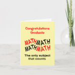 Wavy Math Counts Wavy Graduation Card