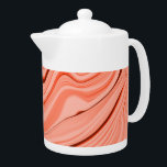 Wavy mix salmon, peach, clear coral and pink teapot<br><div class="desc">I intended to do something in living corals,  but the beauty and smoothness of some shades and colors made me bow - the intention -,  and decided to publish these wavy shapes in light colors.</div>