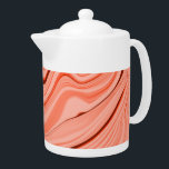Wavy mix salmon, peach, clear coral and pink teapot<br><div class="desc">I intended to do something in living corals,  but the beauty and smoothness of some shades and colors made me bow - the intention -,  and decided to publish these wavy shapes in light colors.</div>