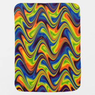 Wavy Multicolor Abstract Baby Blanket