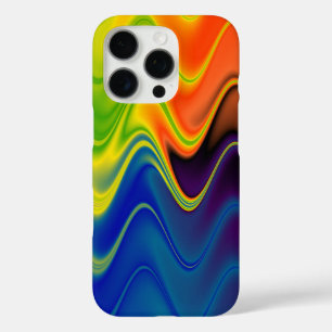 Wavy Multicolor Abstract iPhone 16 Pro Case