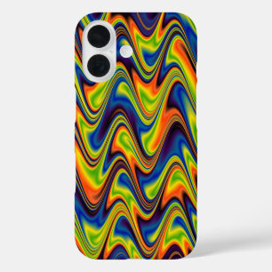 Wavy Multicolor Abstract iPhone 16 Case