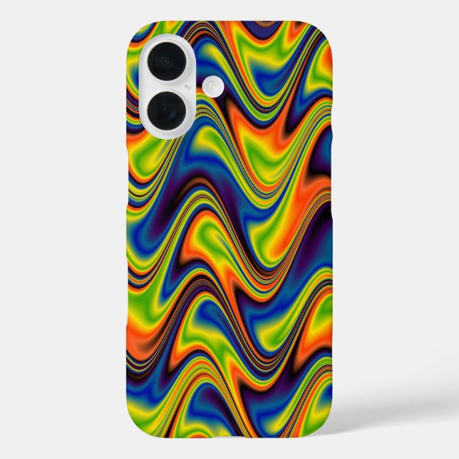 Wavy Multicolor Abstract Case-Mate iPhone Case (Back)