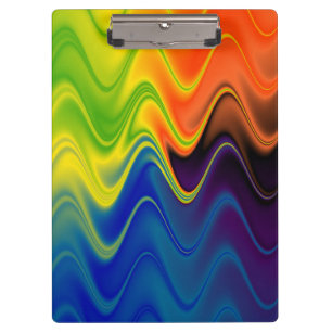 Wavy Multicolor Abstract Clipboard