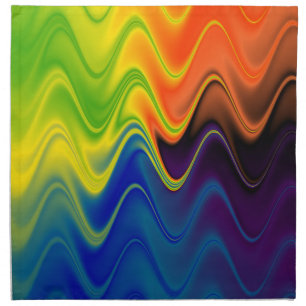 Wavy Multicolor Abstract Cloth Napkin