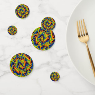 Wavy Multicolor Abstract Confetti