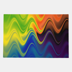 Wavy Multicolor Abstract Doormat
