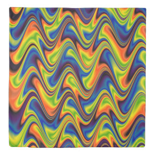 Wavy Multicolor Abstract Duvet Cover
