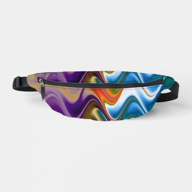 Wavy Multicolor Abstract Fanny Pack (Front)