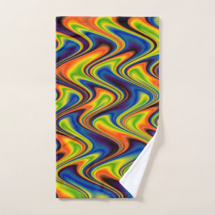 Wavy Multicolor Abstract Hand Towel