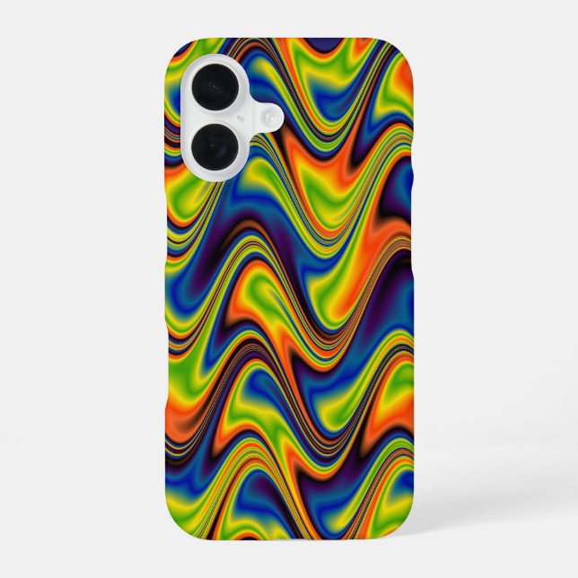 Wavy Multicolor Abstract Iphone Case (Back)
