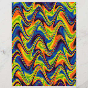 Wavy Multicolor Abstract Letterhead