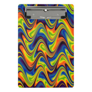 Wavy Multicolor Abstract Mini Clipboard