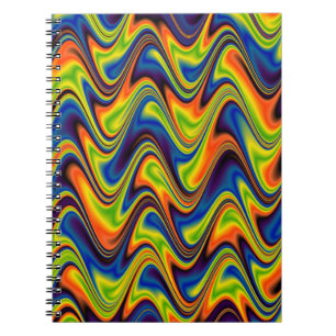 Wavy Multicolor Abstract Notebook