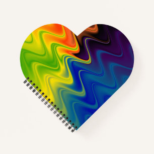 Wavy Multicolor Abstract Notebook