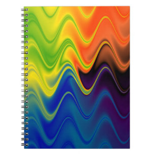 Wavy Multicolor Abstract Notebook