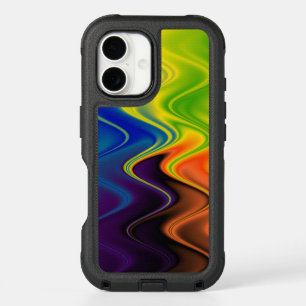 Wavy Multicolor Abstract iPhone 16 Case