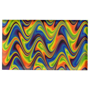 Wavy Multicolor Abstract Place Card Holder