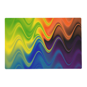 Wavy Multicolor Abstract Placemat