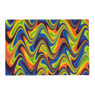 Wavy Multicolor Abstract Placemat