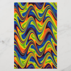 Wavy Multicolor Abstract Stationery