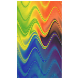 Wavy Multicolor Abstract Tablecloth