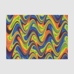 Wavy Multicolor Abstract Tissue Paper