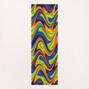 Wavy Multicolor Abstract Yoga Mat