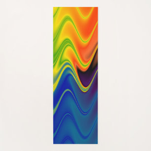 Wavy Multicolor Abstract Yoga Mat
