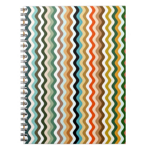 Wavy Multicolor Pattern Notebook