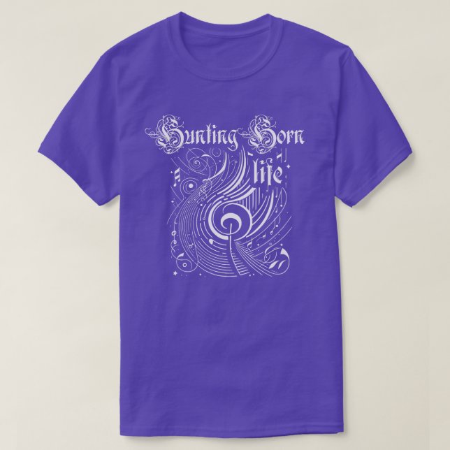 Wavy Music Hunting Horn Life T-Shirt (Design Front)