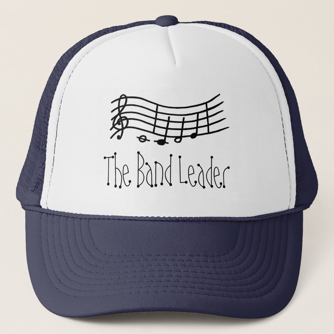 Wavy music scale and notes The Band Leader hat Zazzle