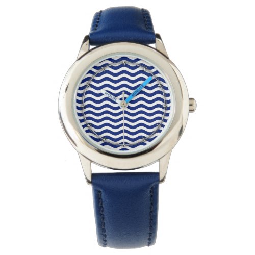 Wavy Navy Stripes Watch