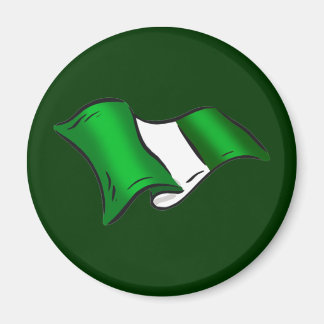Wavy Nigerian flag for Nigeria admirers Magnet