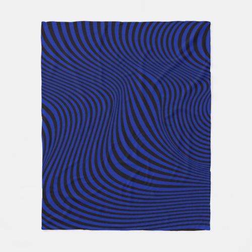 Wavy Optical Illusion Pattern        Fleece Blanket