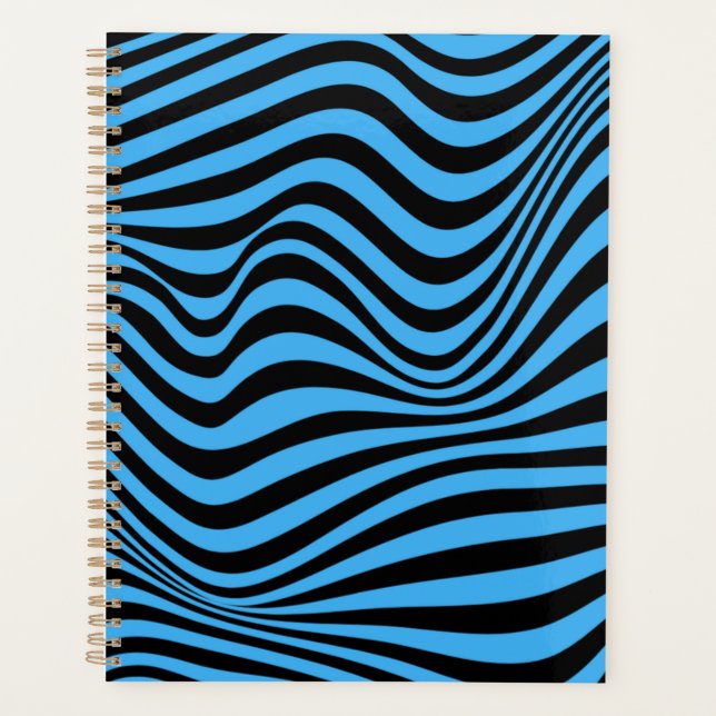 Wavy Optical Illusion Pattern  Planner (Front)