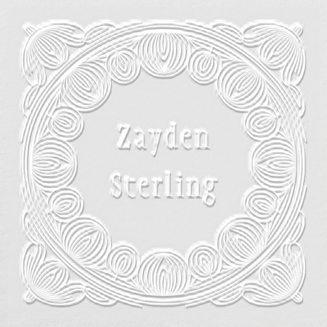 Wavy Organic Name Embosser (Design)